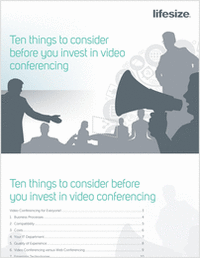 10 Things to Consider Before Investing in Video Conferencing