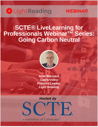 SCTE® LiveLearning for Professionals Webinar™ Series: Going Carbon Neutral