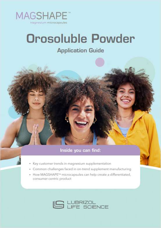 Magnesium microcapsules solve flowability and taste challenges in trending supplements -- white paper