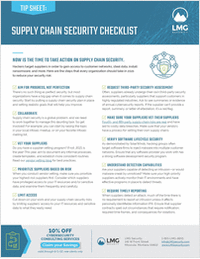 Supply Chain Security Checklist