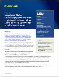 Louisiana State University provides 100% service uptime for staff and students