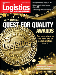 Logistics Management: 40th Quest for Quality Awards: Service stars in the new era of collaboration