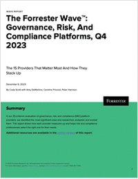 The Forrester Wave™: Q4 2023 Governance, Risk, And Compliance Platforms