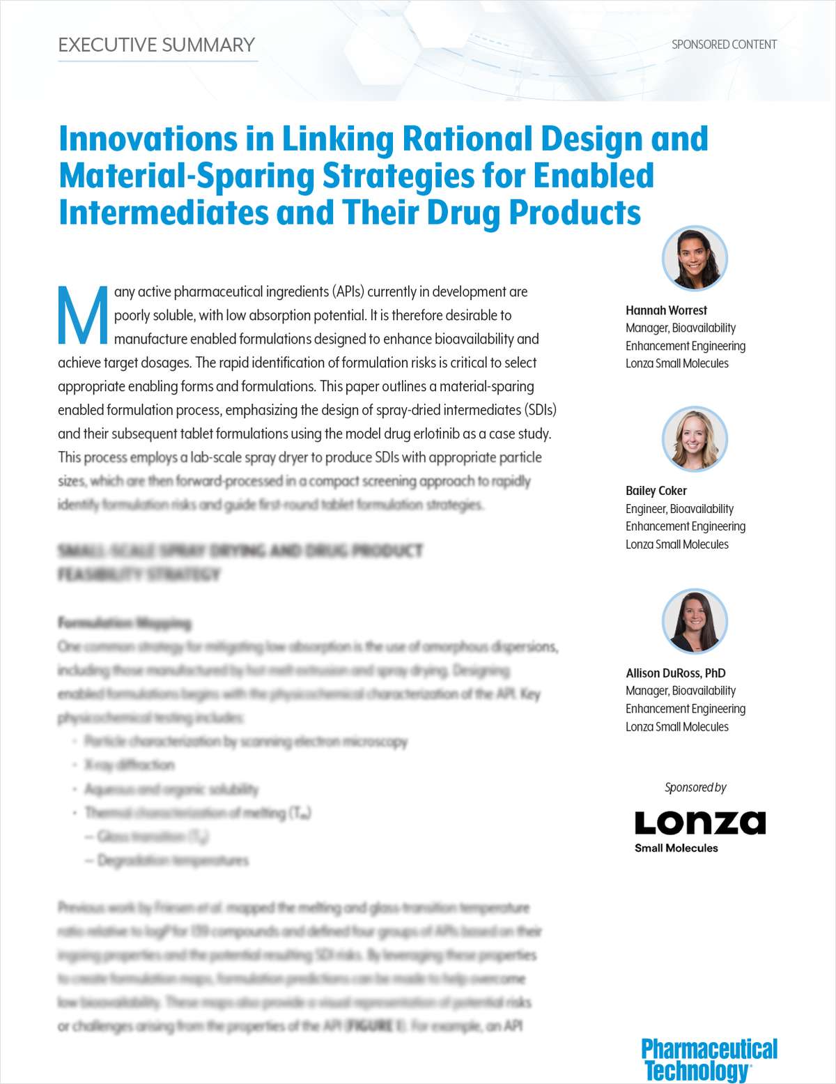 Innovations in Linking Rational Design and Material-Sparing Strategies