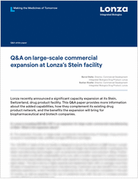 Q&A: Large-scale commercial expansion at Lonza's Stein facility