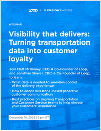 Visibility that delivers: Turning transportation data into customer loyalty