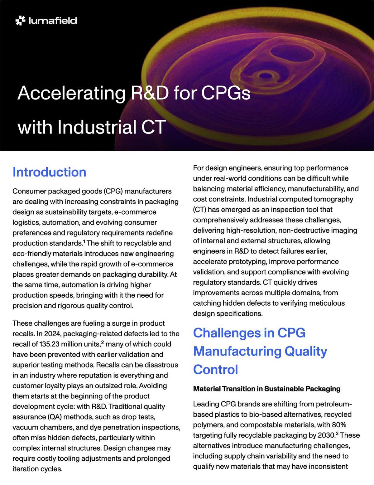 Accelerating R&D for CPGs with Industrial CT