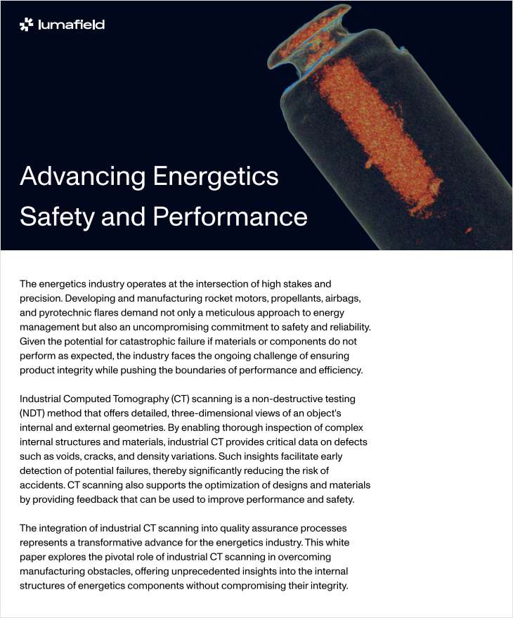 Advancing Energetics Safety and Performance with Industrial CT