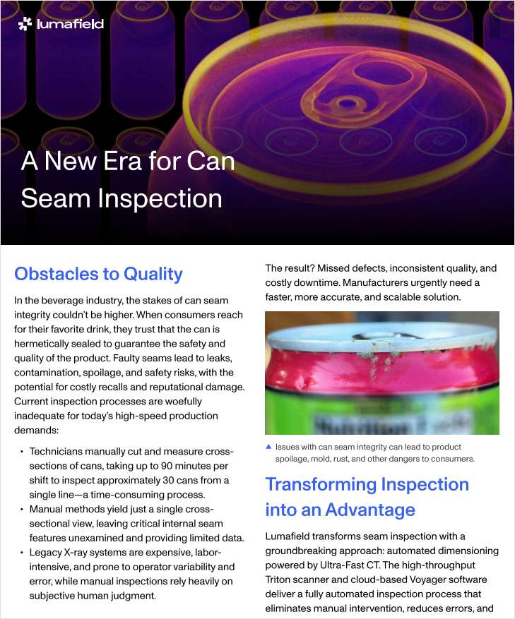 Inspecting Can Seams with Industrial CT