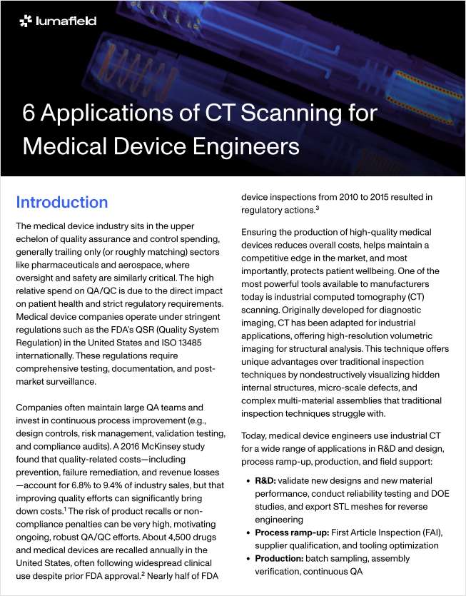 6 Applications of CT Scanning for Medical Device Engineers