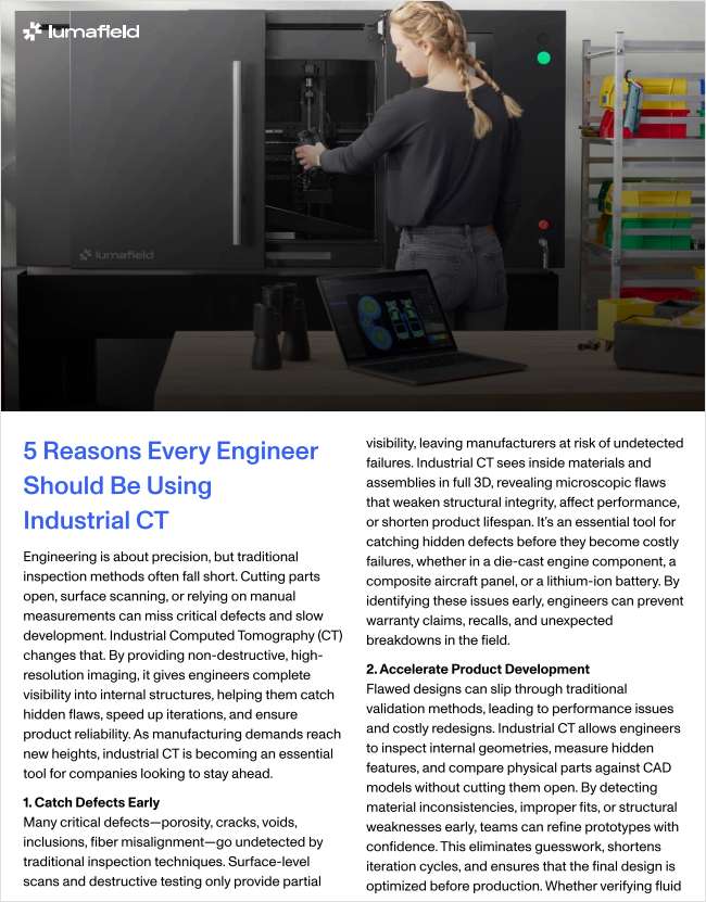 5 Reasons Every Engineer Should Be Using Industrial CT