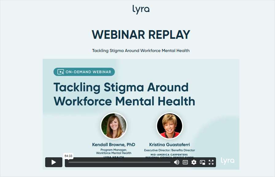 Tackling Stigma Around Workforce Mental Health