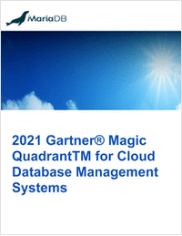 2021 Gartner® Magic QuadrantTM for Cloud Database Management Systems