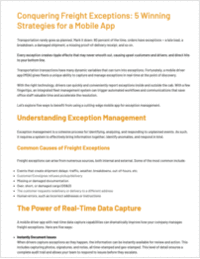 Conquering Freight Exceptions: 5 Winning Strategies for a Mobile App