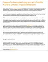Magnus Technologies Integrates with Trimble Maps to Enhance Truckload Platform