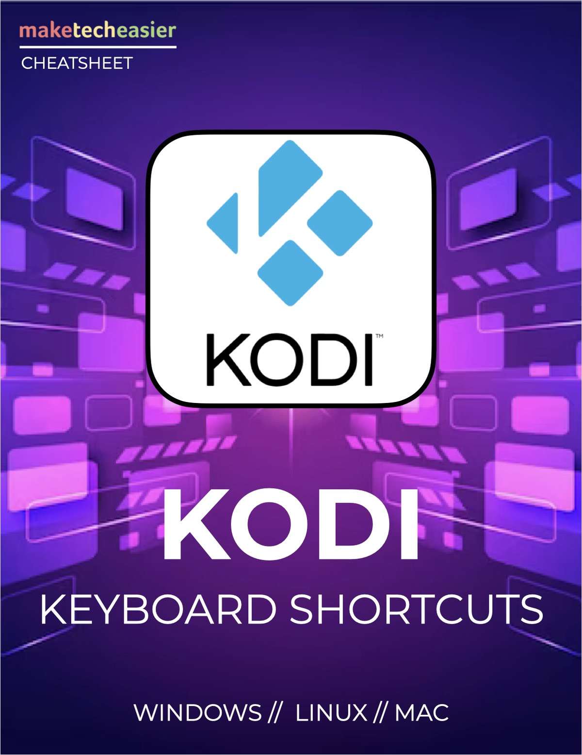 Kodi Keyboard Shortcuts Cheatsheet