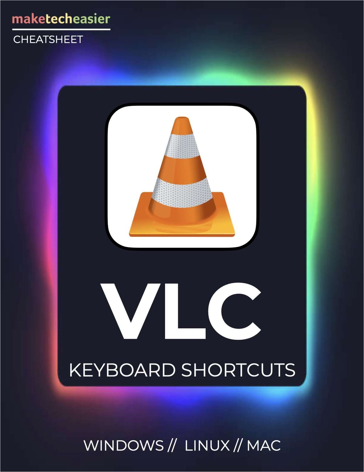 VLC Keyboard Shortcuts Cheatsheet}