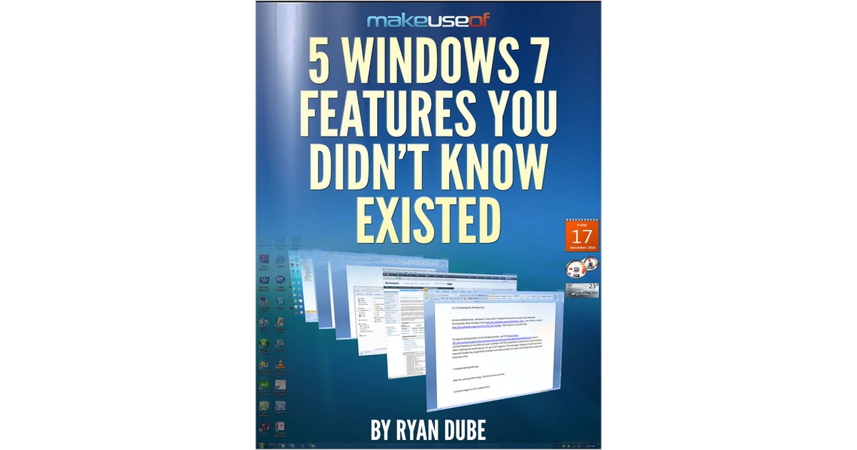 5 Windows 7 Features You Didn't Know Existed