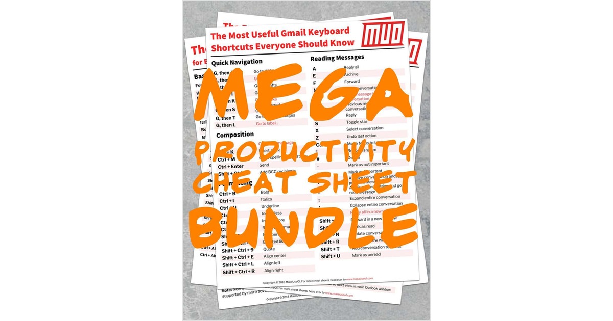 MEGA Productivity Cheat Sheet Bundle