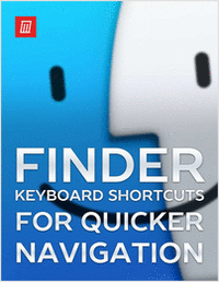 macOS Finder Keyboard Shortcuts Cheat Sheet