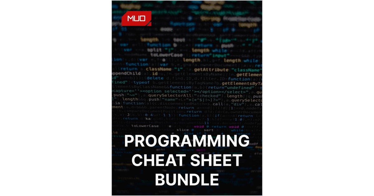 Programming Cheat Sheet Bundle