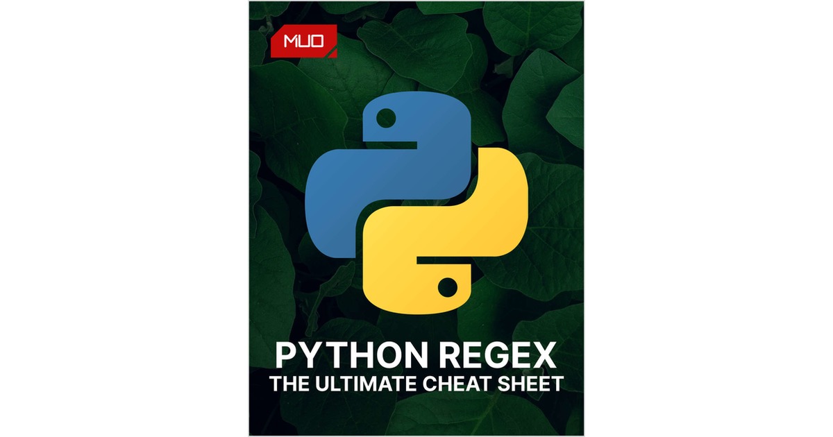 The Python RegEx Cheat Sheet for Budding Programmers Free Cheat Sheet