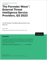 The Forrester Wave™: External Threat Intelligence Service Providers, Q3 2023.