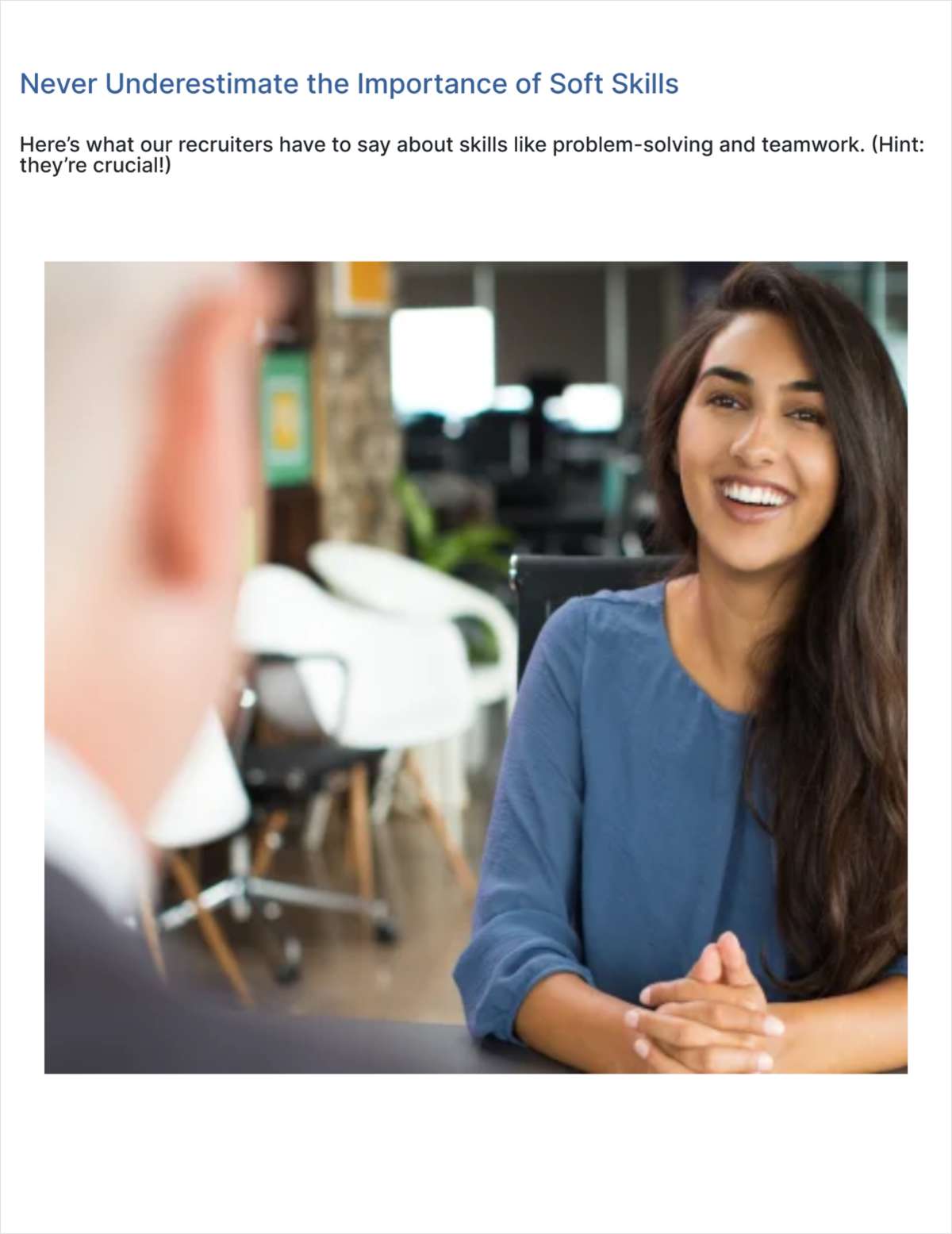 Never Underestimate the Importance of Soft Skills