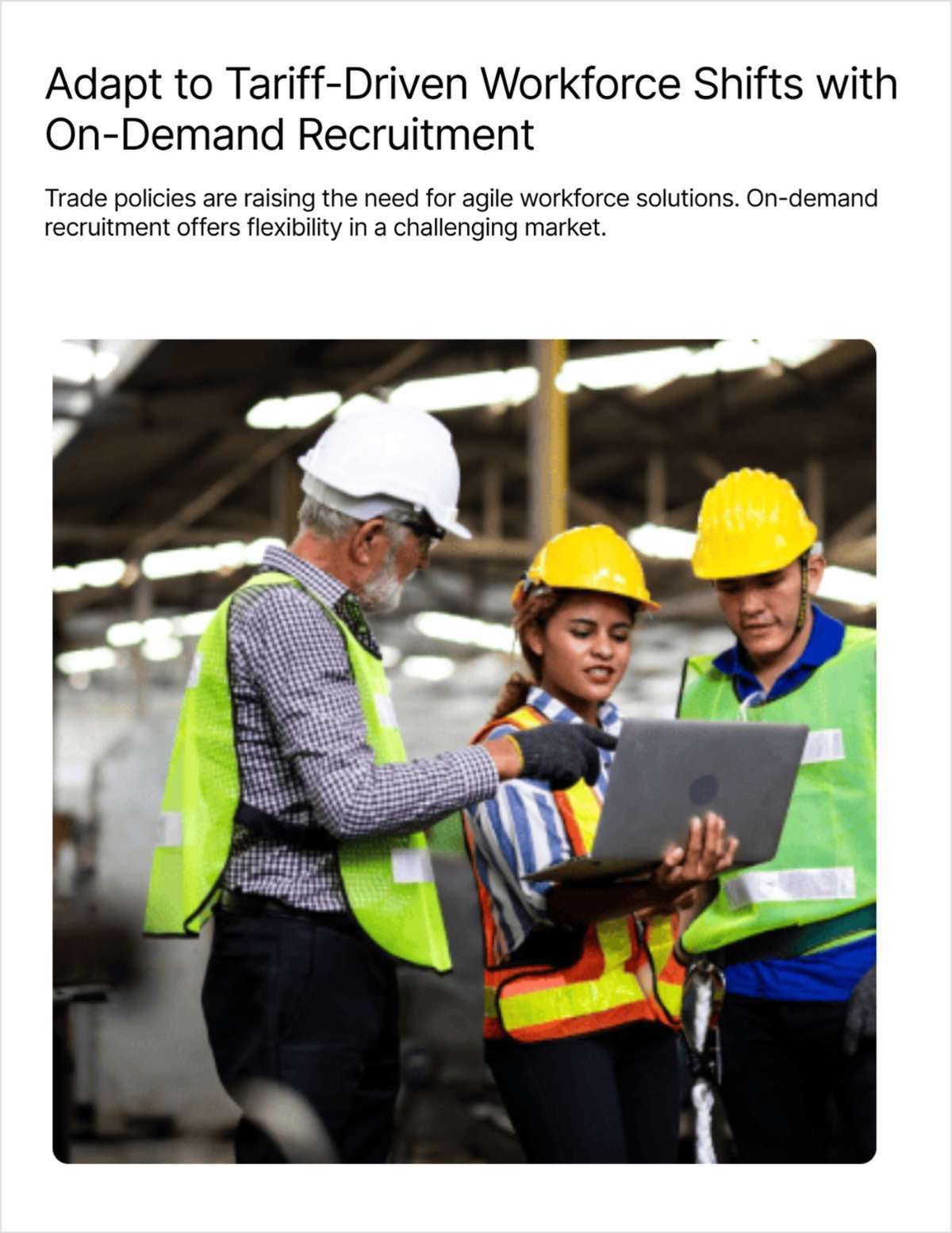 Adapt to Tariff-Driven Workforce Shifts with On-Demand Recruitment