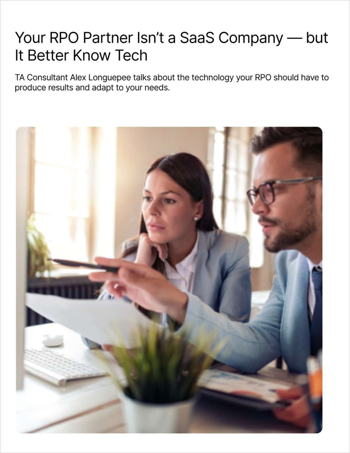 Your RPO Partner Isn't a SaaS Company -- but It Better Know Tech