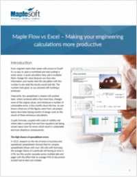 Maple Flow vs Excel: Making Your Engineering Calculations More Productive