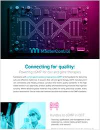 Connecting for quality: Powering cGMP for cell and gene therapies