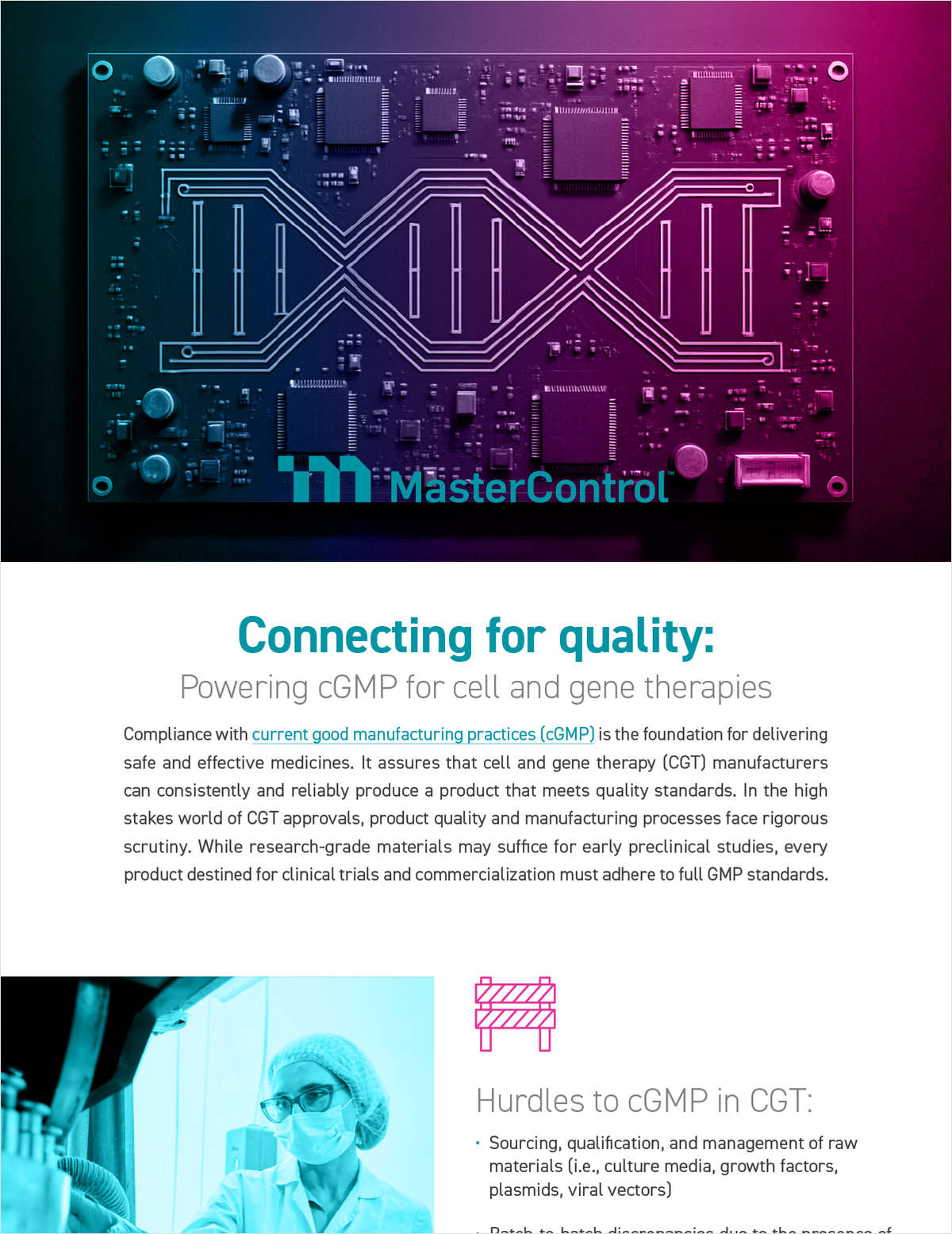 Connecting for quality: Powering cGMP for cell and gene therapies