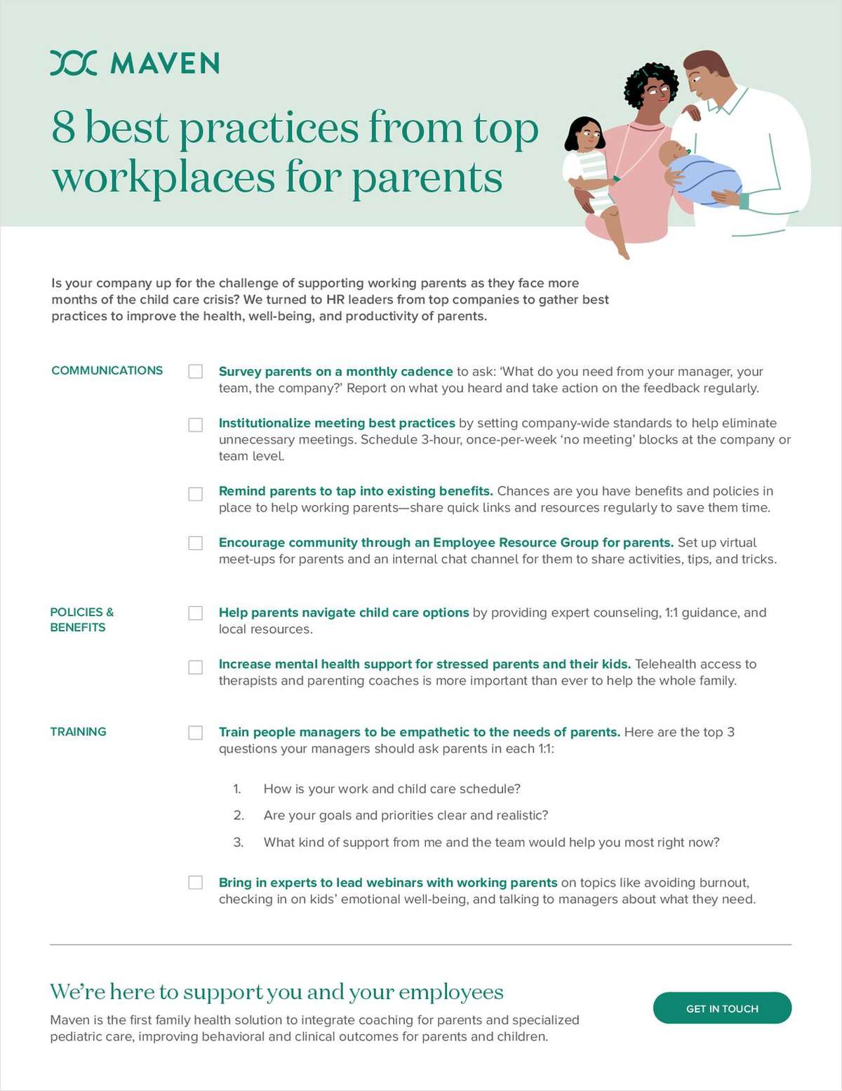 8 Best Practices from Top Workplaces for Parents