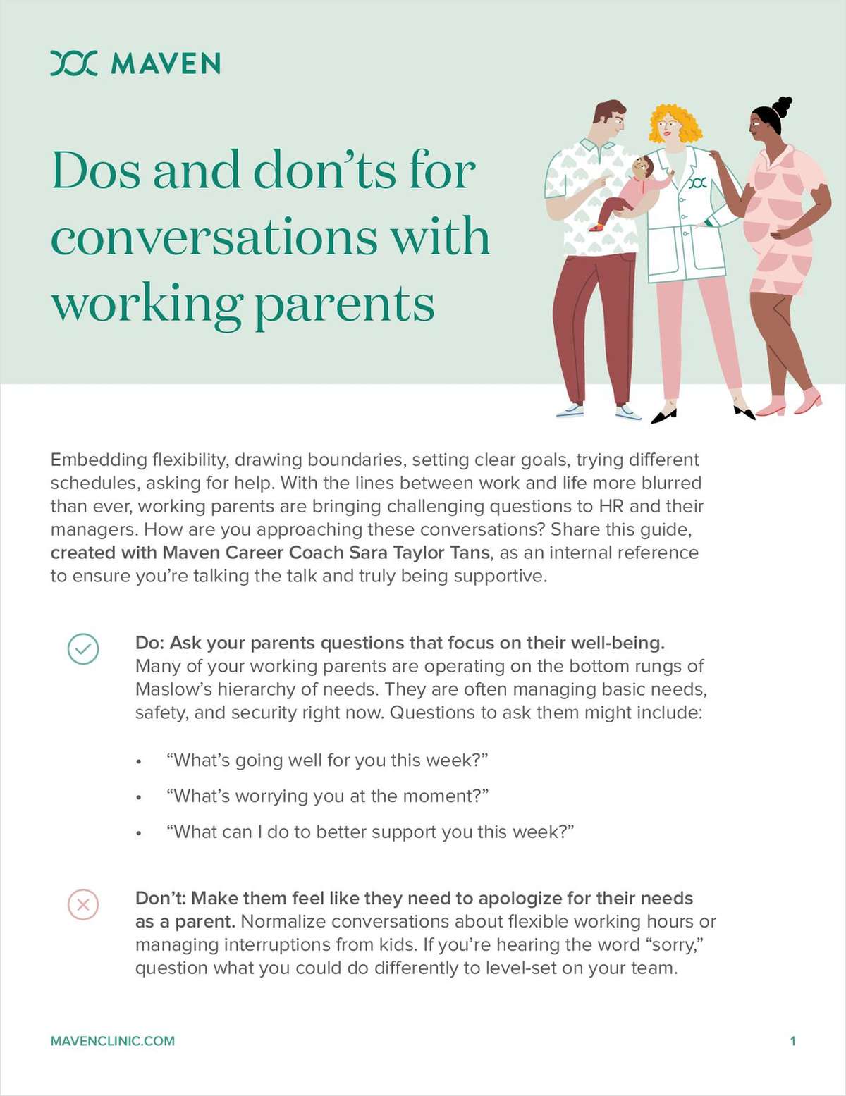 Dos and Don'ts For Conversations with Working Parents
