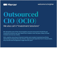 Outsourced CIO (OCIO) -- We also call it 'Investment Solutions'