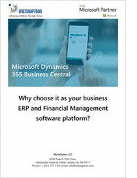 Why choose Dynamics 365 Business Central as your business ERP and Financial Management software platform?    Microsoft Dynamics 365 Business Central for Manufactures