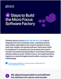 4 Steps to Build the Micro Focus Software Factory