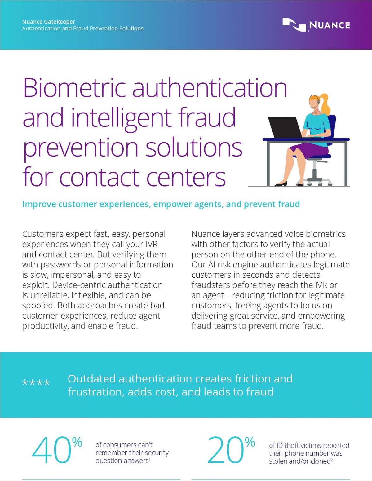 Biometric authentication and intelligent fraud prevention solutions  for contact centers
