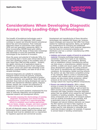 Considerations When Developing Diagnostic Assays Using Leading-Edge Technologies