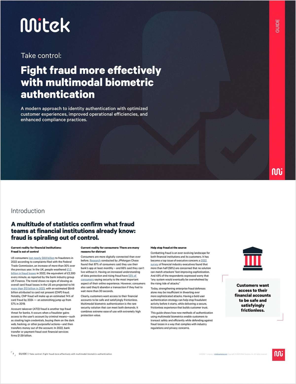 Take Control: Fight Fraud More Effectively With Multimodal Biometric Authentication
