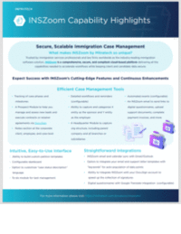 INSZoom Features and Capability Brochure for Immigration Case Management