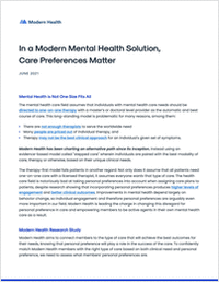 Why Individual Preferences Matter in Mental Health Care