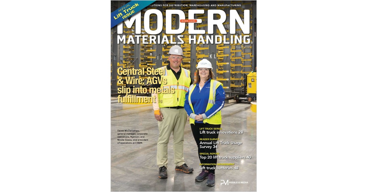 Modern Materials Handling Central Steel & Wire AGVs slip into metals