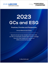 2023 GCs and ESG: Practices, Priorities and Perspectives