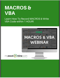 Macros & VBA Training - Free Excel Webinar