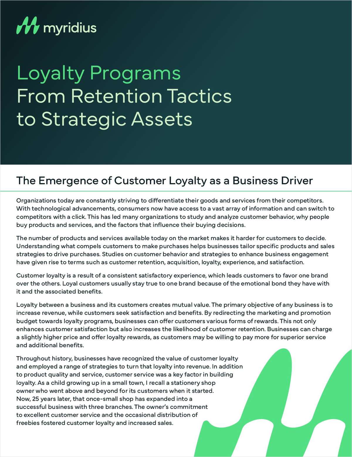 Customer Loyalty as a Strategic Business Driver