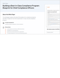 Building a Best-in-Class Compliance Program: Blueprint for Chief Compliance Officers