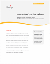 Interactive Chat Everywhere: Website, Email and Social Media for E-Commerce and Online Customer Service
