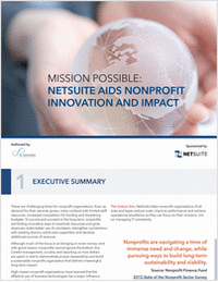 Mission Possible:  NetSuite Aids Nonprofit Innovation and Impact